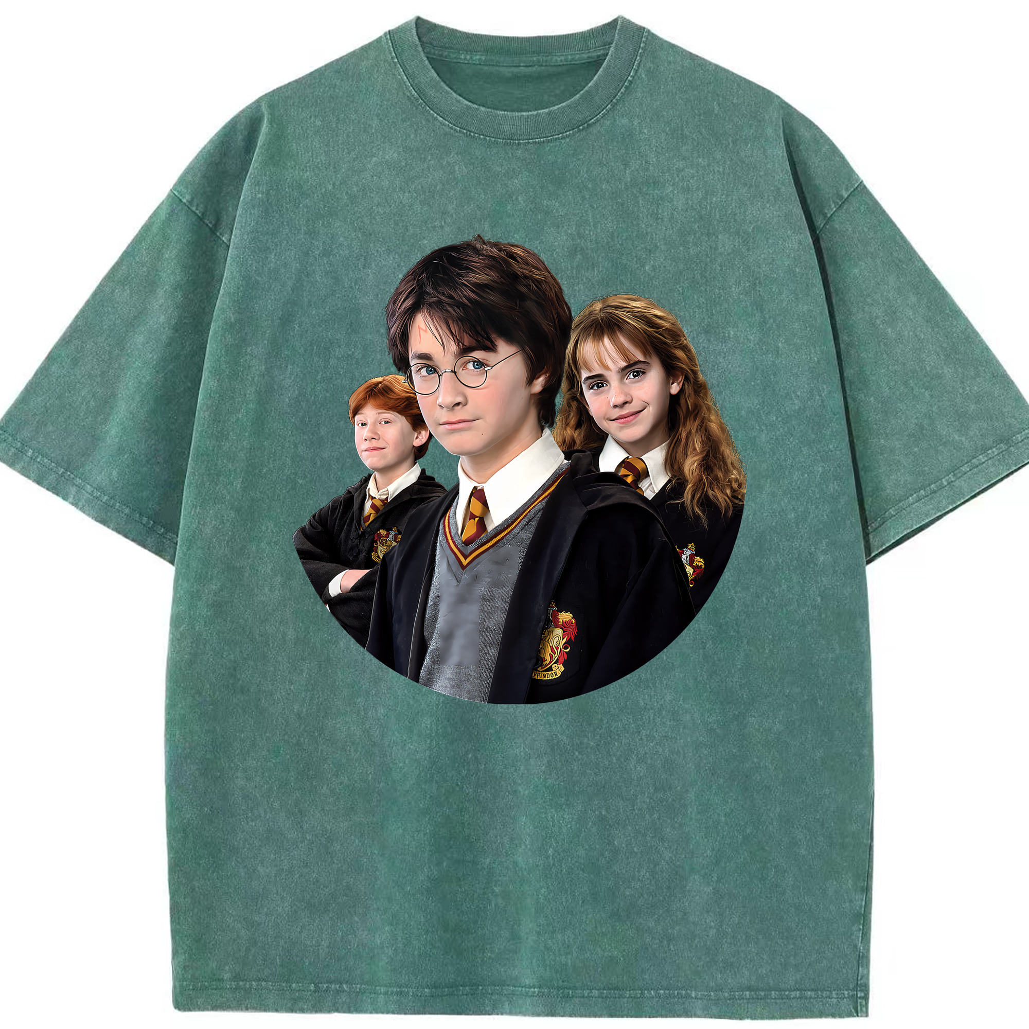 （画像用） Harry Potter ハリー・ポッターシリーズ 綿100% ヴィンテージ風 半袖Tシャツ（フロントプリント）